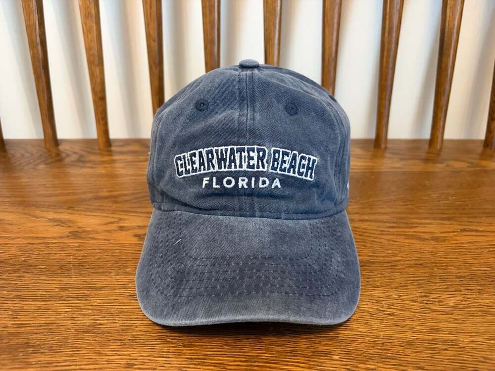 Surf Style Clearwater Beach Florida Embroidered Hat Cap Blue